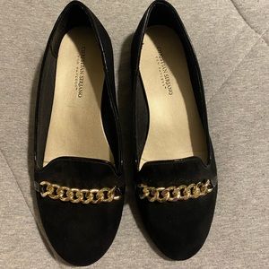 Womens Christian Siriano  black flats size 9.5 W shoes